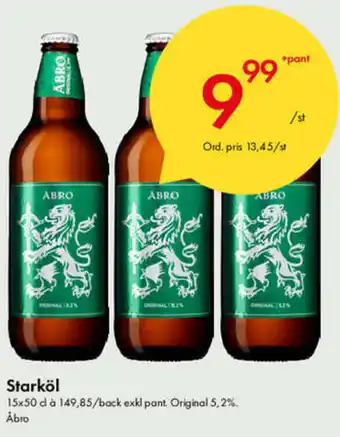 Snabbgross Åbro Starköl 15x50cl erbjuda
