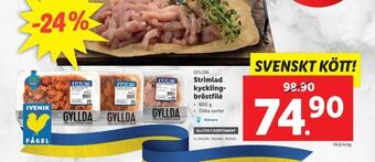 Lidl Strimlad kycklingbröstfilé erbjuda