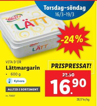 Lidl Lättmargarin erbjuda