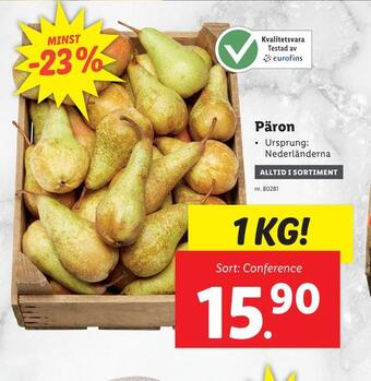 Lidl Päron erbjuda