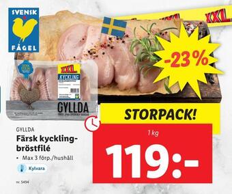 Lidl Färsk kycklingbröstfilé erbjuda
