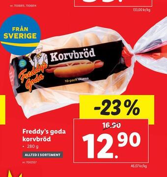 Lidl Freddy's goda korvbröd erbjuda