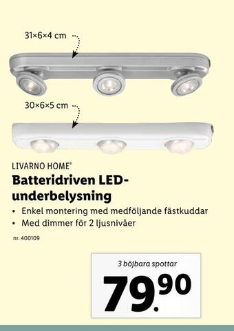 Lidl Batteridriven led- underbelysning erbjuda