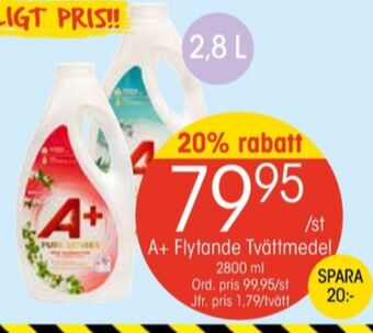EKO A+ tvättmedel flytande erbjuda
