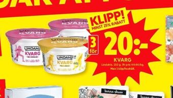 ICA Kvantum Lindahls kvarg erbjuda