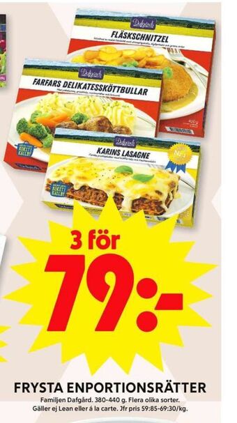 ICA Maxi Dafgårds färdigrätter erbjuda