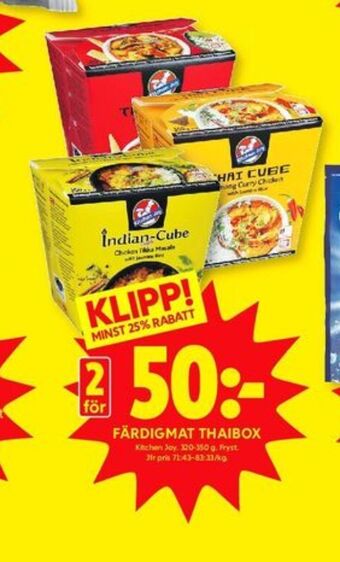 ICA Kvantum Thai cube färdigrätter erbjuda