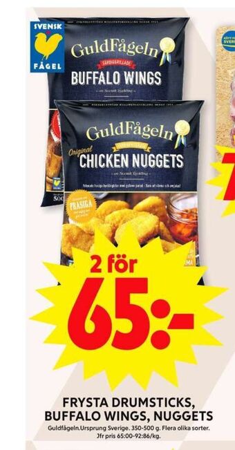 ICA Maxi Guldfågeln kycklingvingar erbjuda