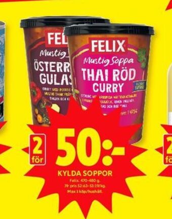 ICA Kvantum Felix soppor erbjuda