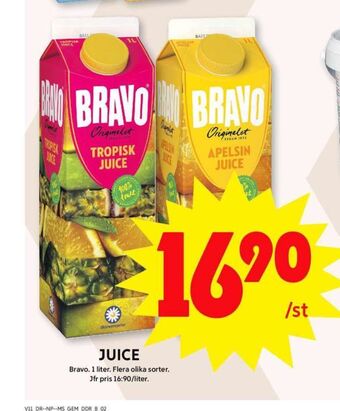 ICA Maxi Bravo juice erbjuda