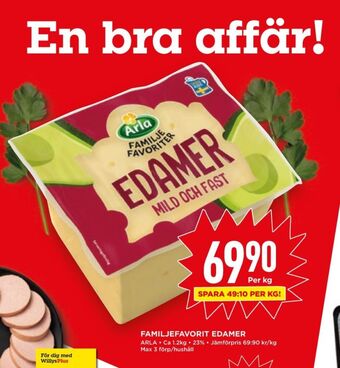 Willys Hemma Arla edamer erbjuda