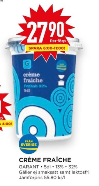 Willys Hemma Garant crème fraiche erbjuda