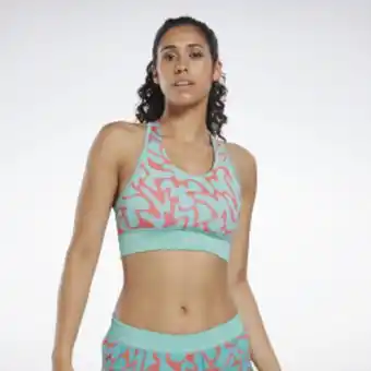 Reebok Running printed sports bra erbjuda