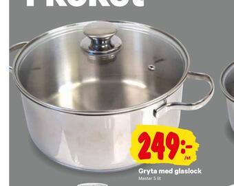 City Gross Gryta med glaslock erbjuda