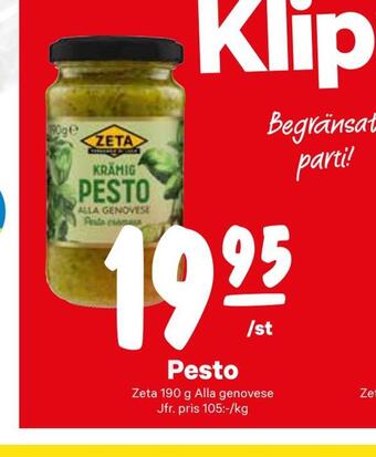 City Gross Pesto erbjuda