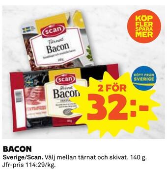 Coop Daglivs Bacon erbjuda