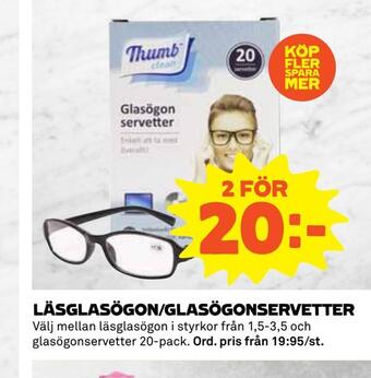 Coop Daglivs Läsglasögon/glasögonservetter erbjuda