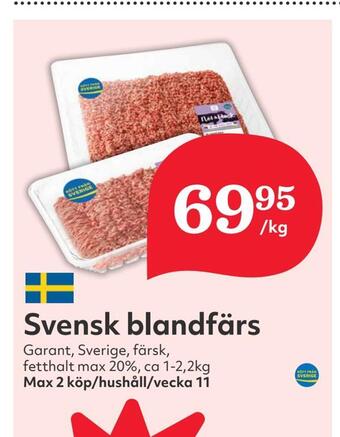 Hemköp Svensk blandfärs erbjuda