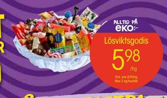 EKO Lösviktsgodis erbjuda