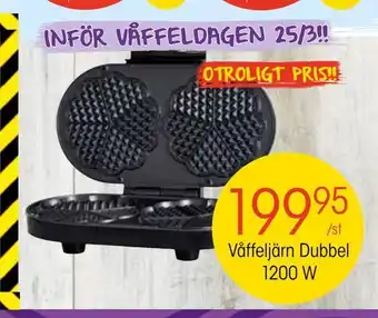 Våffeljärn dubbel 1200 w