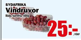 Matdax Vindruvor erbjuda