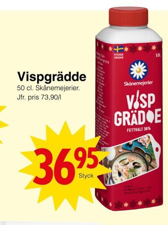 Matöppet Vispgrädde erbjuda