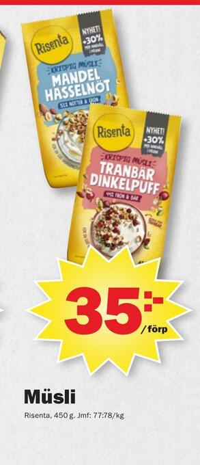 Pekås Müsli erbjuda