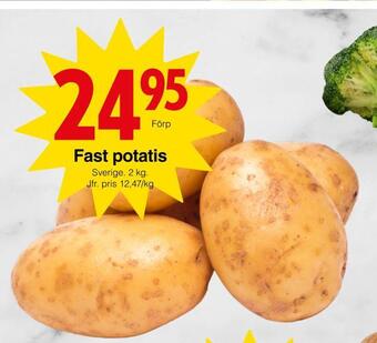 Matöppet Fast potatis erbjuda