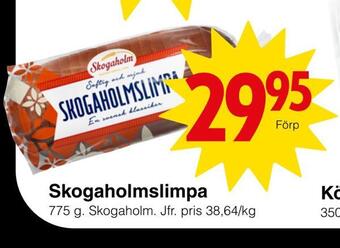 Matöppet Skogaholmslimpa erbjuda