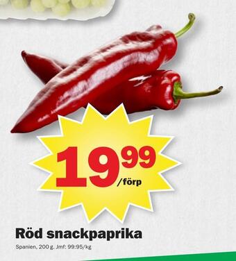 Pekås Röd snackpaprika erbjuda