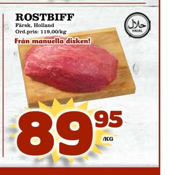 Supergrossen Rostbiff erbjuda