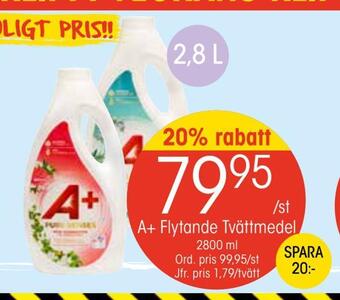EKO A+ flytande tvättmedel erbjuda