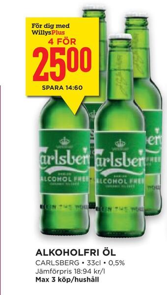 Willys Hemma Alkoholfri öl erbjuda