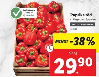 Lidl Paprika Röd erbjuda