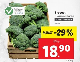 Lidl Broccoli erbjuda