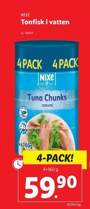 Lidl Tonfisk i Vatten erbjuda