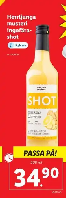 Lidl Herrljunga Musteri Ingefära Shot erbjuda