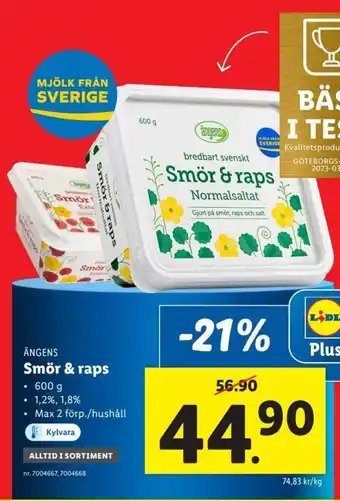 Lidl Ängens Smör & Raps erbjuda