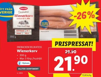 Lidl Wienerkorv erbjuda