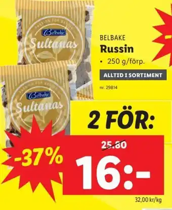 Lidl Belbake Russin erbjuda