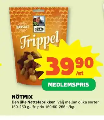 Coop Den lille nöttefabriken nötmix erbjuda
