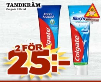 Matdax Colgate tandkräm erbjuda