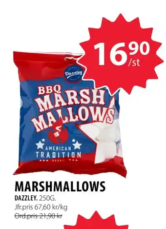 Handlar'n Dazzley marshmallows bbq erbjuda