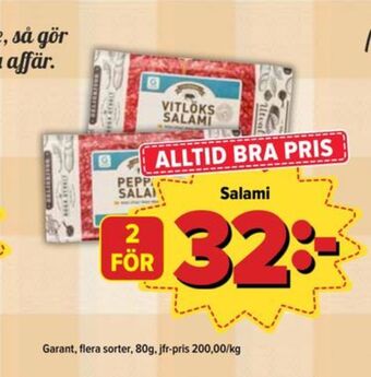 Östenssons Garant salami erbjuda