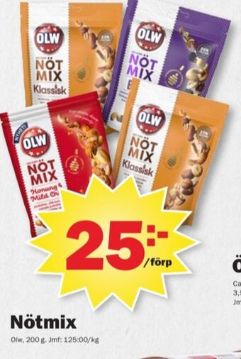Pekås Olw nötmix erbjuda