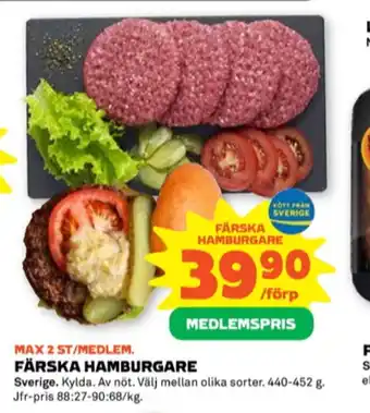 Stora Coop Johns selection hamburgare erbjuda