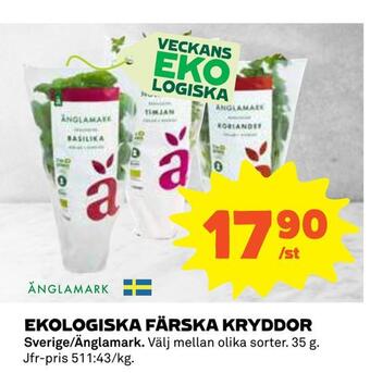 Coop Ekologiska färska kryddor erbjuda