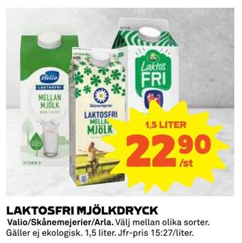 Coop Laktosfri mjölkdryck erbjuda