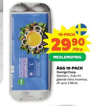 Stora Coop Ägg 10-pack erbjuda