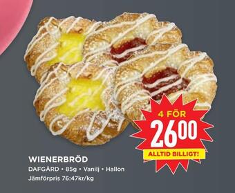 Willys Wienerbröd erbjuda